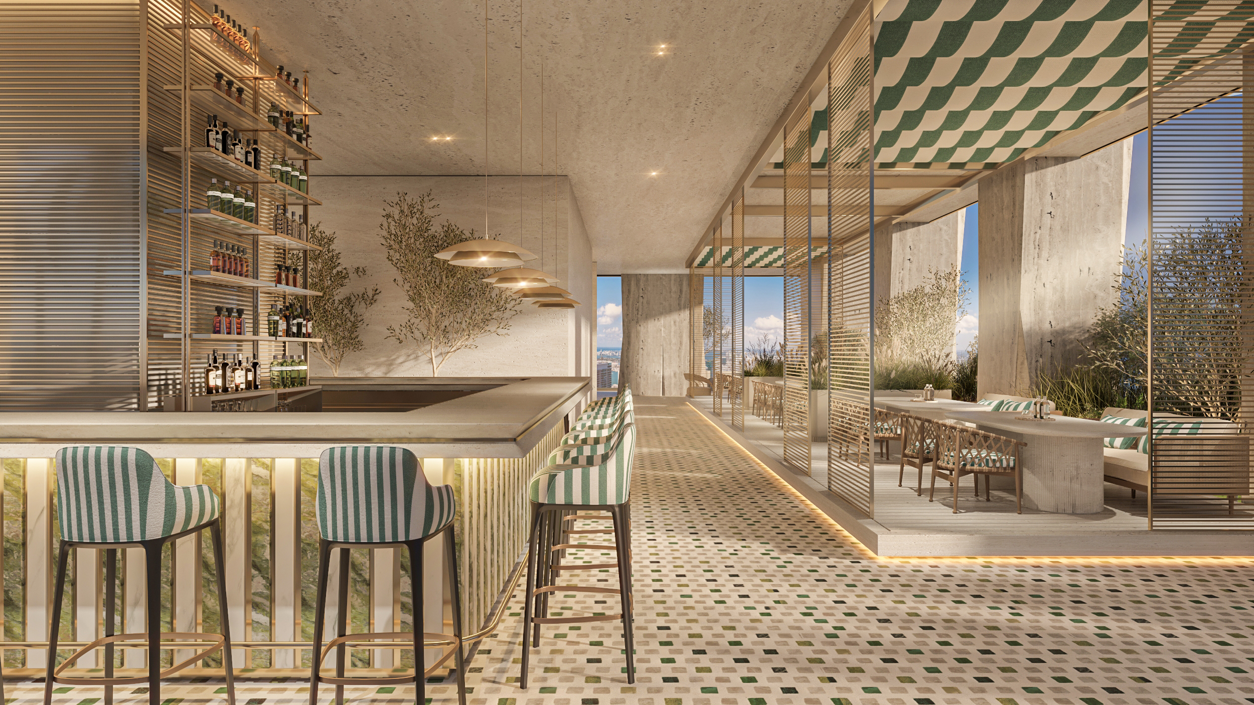 Silver Arrow Lounge Mercedes-Benz Places Miami